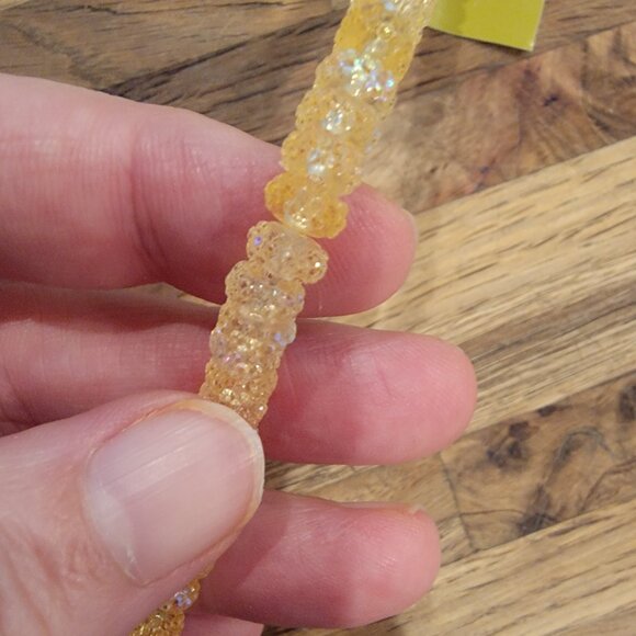 Faceted White AB Acrylic Rondelle Beads Halcraft Bead Gallery # 91249 - Picture 3 of 8